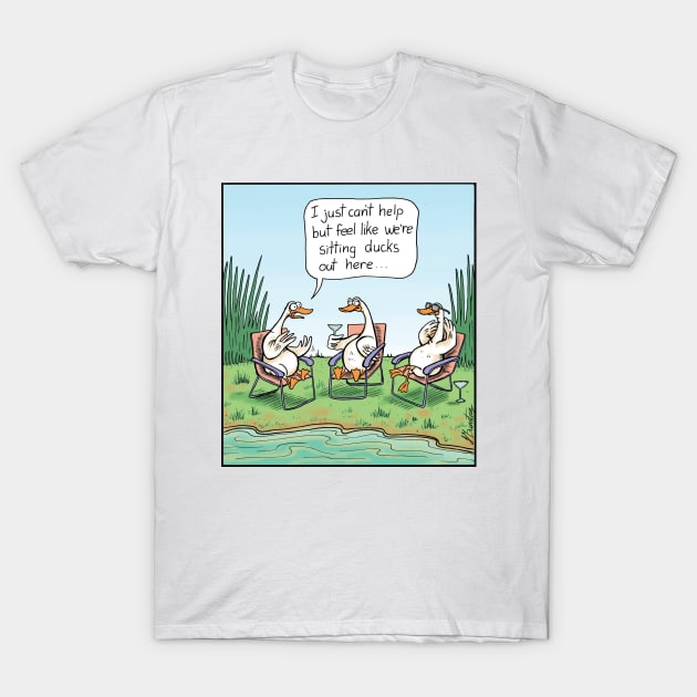 Sitting Ducks. T-Shirt by JedDunstan